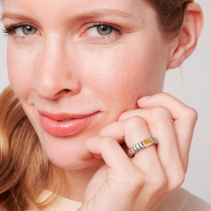 Еластичен пръстен в двуцветен дизайн 17