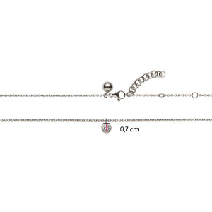 Сребристо колие с висулка с кристал Swarovski® S-L