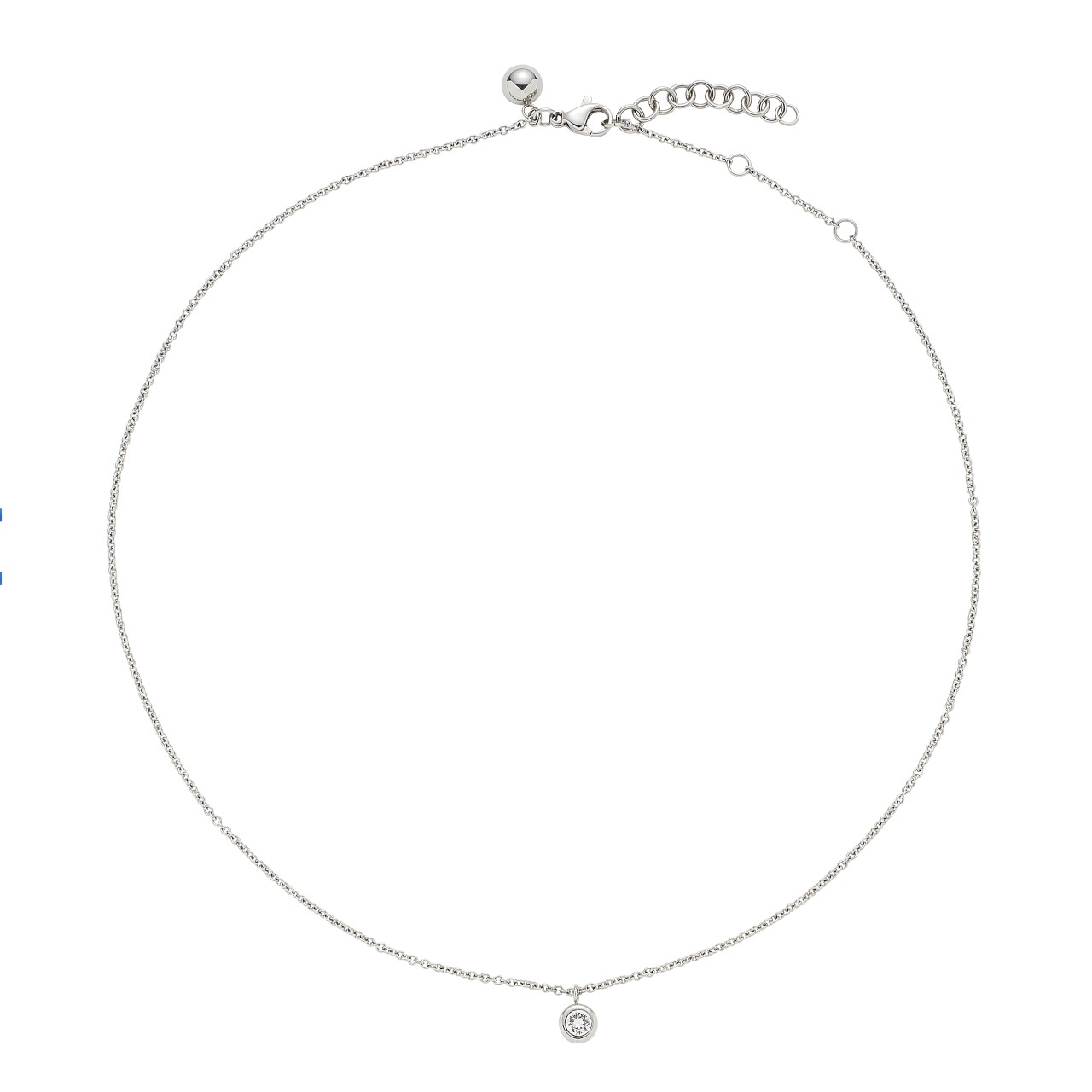 Сребристо колие с висулка с кристал Swarovski® S-L
