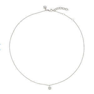 Сребристо колие с висулка с кристал Swarovski® S-L