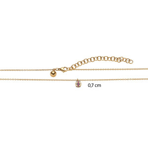 Позлатено колие с висулка с кристал Swarovski® S-L