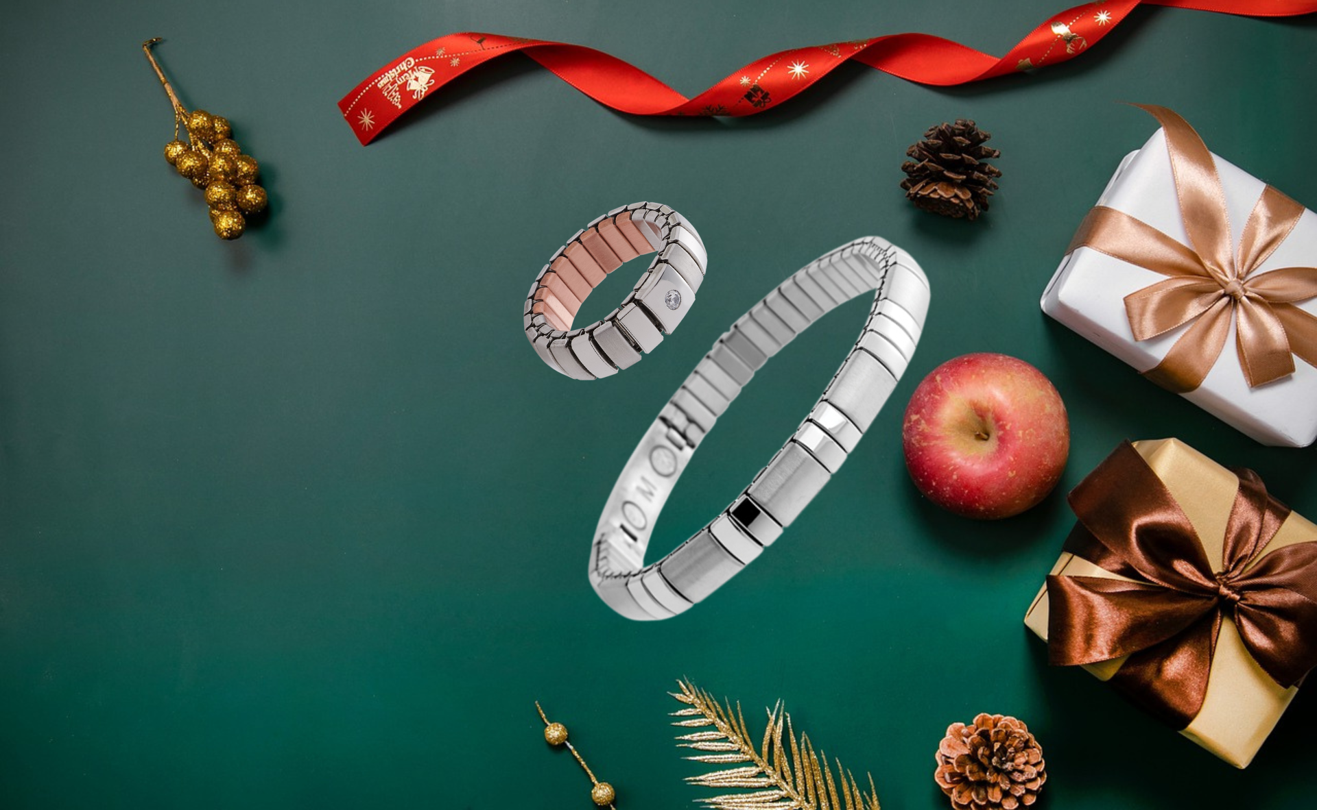 Подаръчен комплект "Зимна приказка" в сребристо с кристал