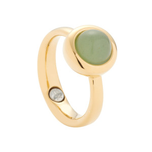 Изискан позлатен пръстен с авантюрин 18