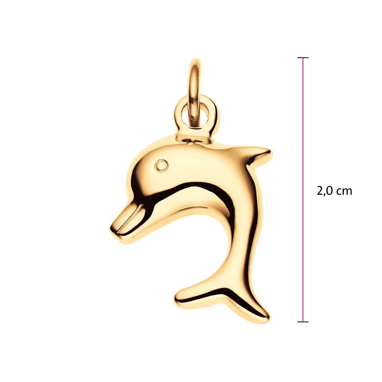 Позлатен медальон с красиво усмихнат делфин