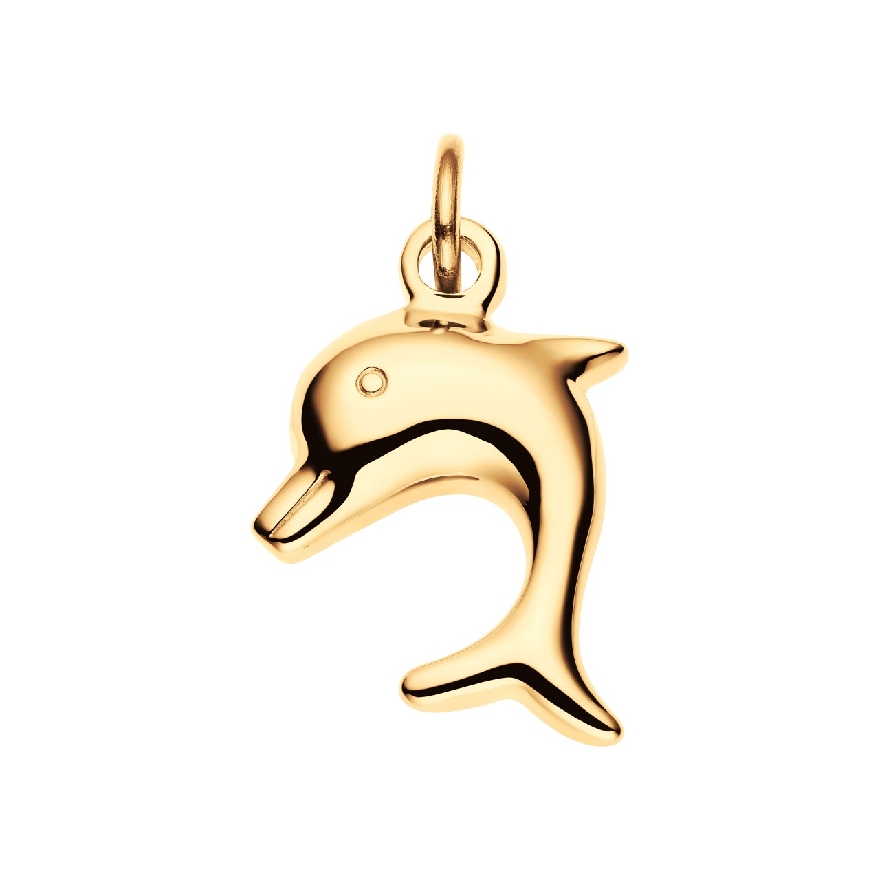 Позлатен медальон с красиво усмихнат делфин