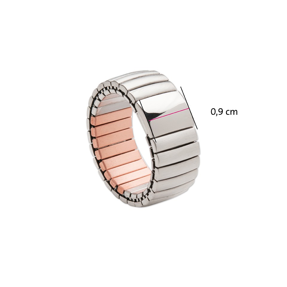 Еластичен пръстен от неръждаема стомана с мед 16